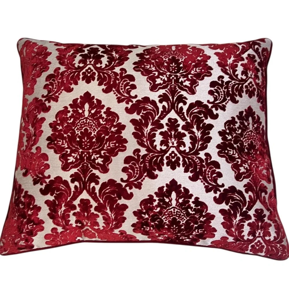 Rodeo Home Luxury Throw Pillow Large Cut Velvet Damask Georgina Down Filled